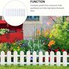 10pcs White Plastic Fence Panels Durable Easy-to-Set-Up Outdoor Decor Christmas Trees Wedding Parties Garden Edges Path Dividers