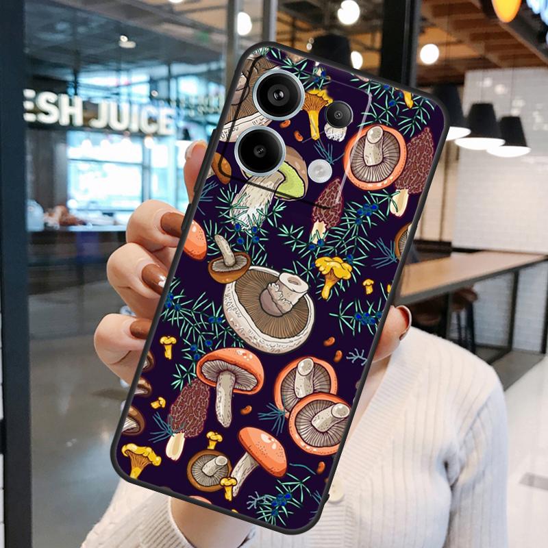 Wild Forest Mushroom Case For Xiaomi Redmi Note 11 9 10 12 13 14 15 Pro Plus Redmi 15 15C 10C 12C 13C 14C Cover