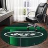 Jets Football Round Rug for Livingroom,Bedroom, Palyroom, Chair Rug, Area rug, Circle Carpet, Large Size Fan Christmas gift