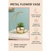 Geometric Metal Flower Vase Diwali Gift Items for Home Decoration Tabletop, Side Table, Living Room, Home Office Decoration