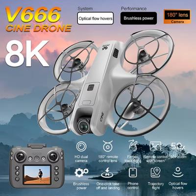 Neuer V666 Kamera-Drohne 8K Professionell WIFI 5G Drohne Hindernisvermeidung Bürstenlos Höhenmodus Headless-Modus RC Quadcopter Kinderspielzeug