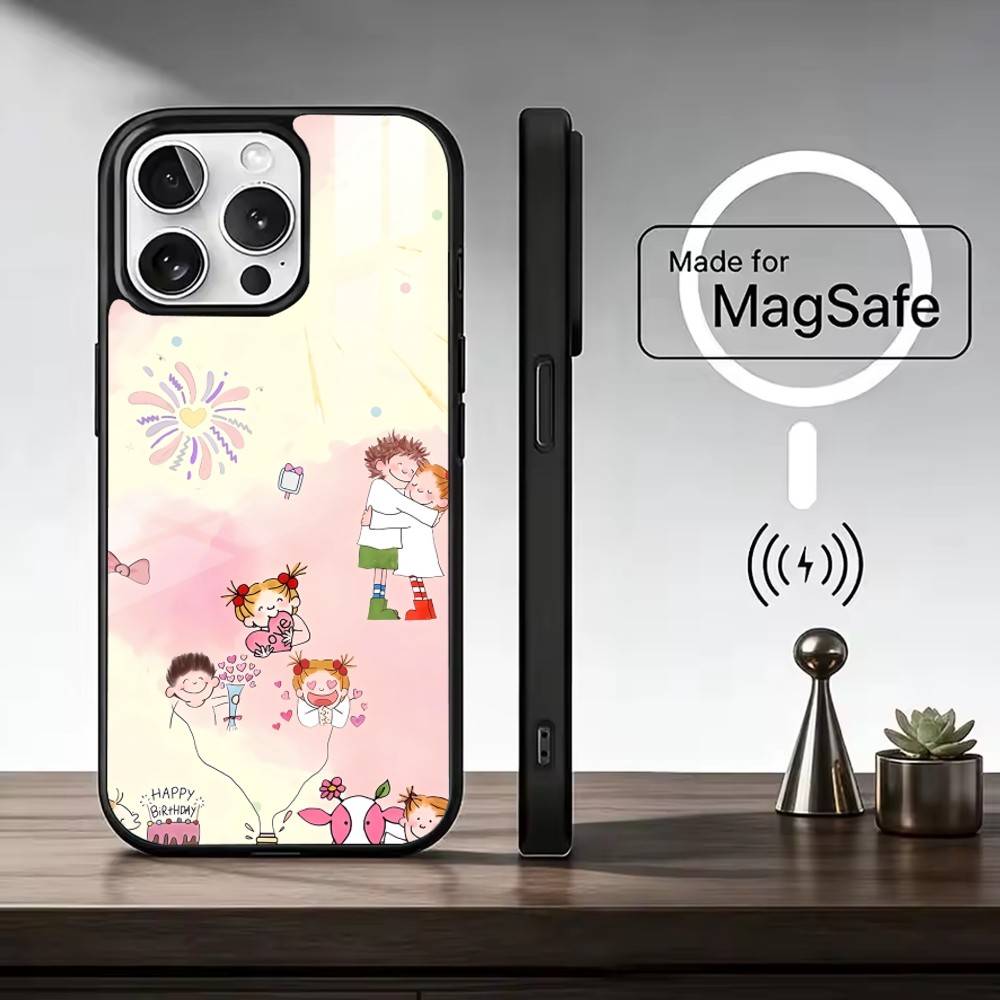 Coco-chan Phone Case For iPhone17,16,15,14,13,12,11 Plus,Pro Max Magnetic For Magsafe Wireless Charging