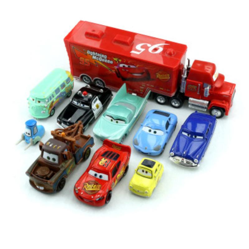 1:55 Pixar Cars 3 2 Classic Car Lightning McQueen Chick Hicks Finn Diecast Toys Children Birthday Gift Toys