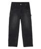 IL CORSO Washed Double Knee Carpenter Pants Black