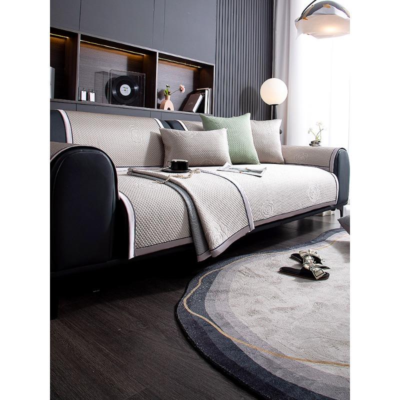 

Summer Sofa Cushion Non-Slip Cover Cold Feeling Leather Mat Universal for All Seasons Durable Comfort 70*70cm