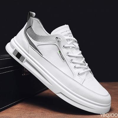 Luxuriöse Trendige Sommer Herren Sneaker 2025 neue atmungsaktive Schuhe Lässiger vielseitiger Lederschuh Mode Herren weiße Board Schuhe Homme