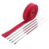 5M Car Motorcycle Exhaust Wrap Pipe Header Heat Wrap Turbo Mainfold Heat Exhaust Thermal Wrap Tape Stainless Steel Ties