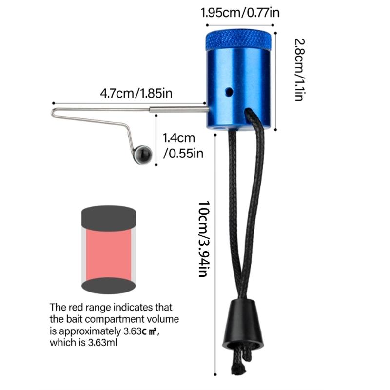 Efficient Squeeze Action Baits Dispenser Aluminum Alloys Compacts Fishing Gear for Various Baits Up To 4cm