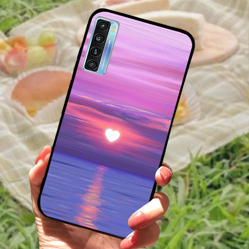 For TCL 20 5G Case Cover For TCL 20L Plus Silicone Soft Marble Black Bumper Funda Coque for TCL 20S 20LPlus TCL20 Protective