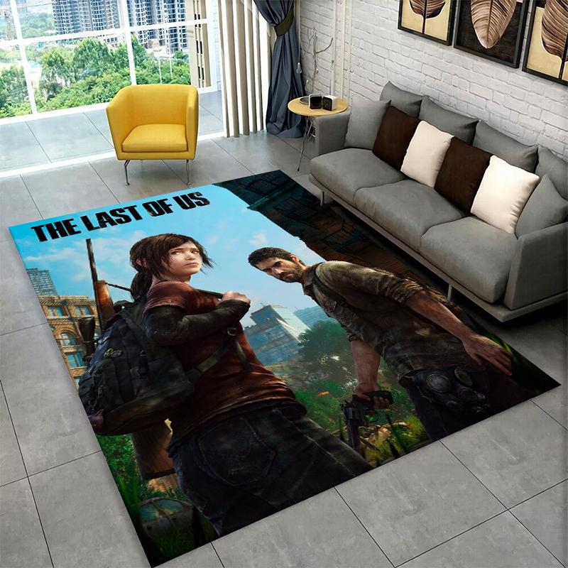 Horror Game TV The Last of Us Non-Slip Area Rug for Living Room,Bedroom,Playroom,Soft Carpet Floor Mat Home Decor Rug Kids Room