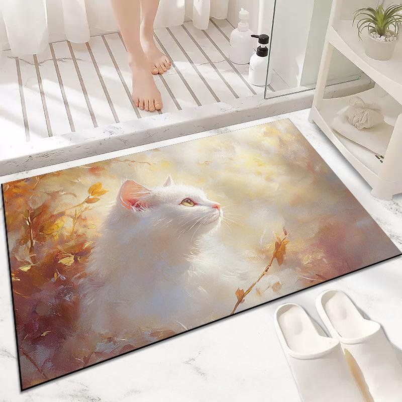 Snowman Entrance Door Mat Household Wear-resistant and Dirt-resistant Entrance Door Mat Bedroom Door Carpet Non-slip Floor Mat