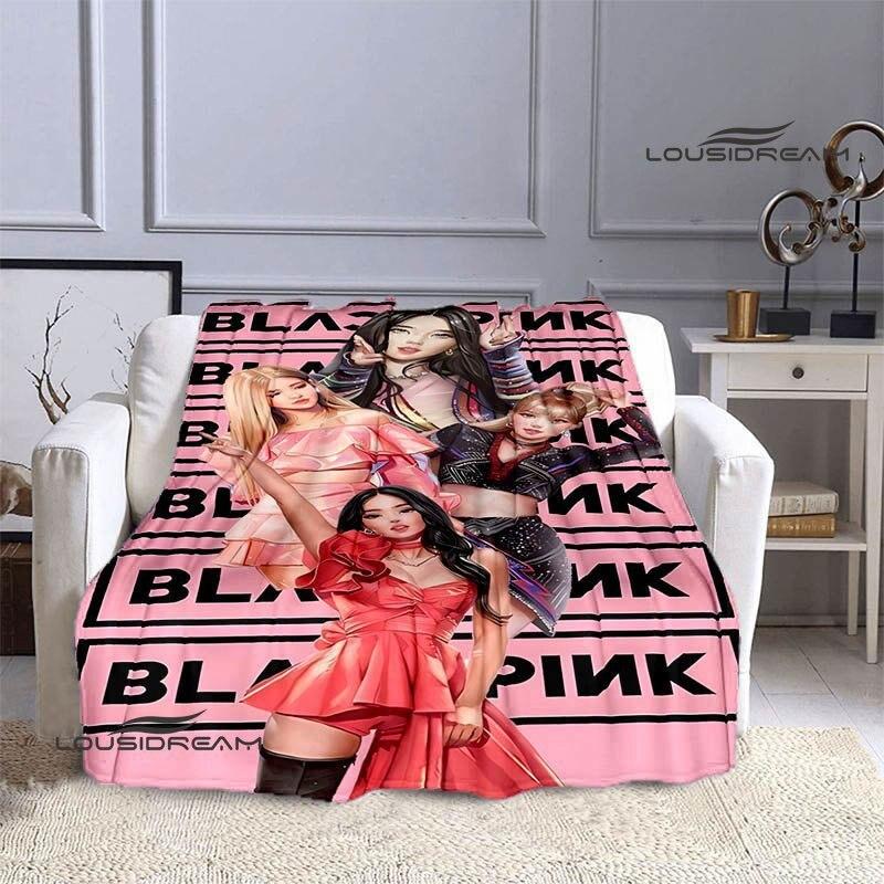 Blackpink Blanket Idol Group Pink 3d Digital Print Flannel Blanket Supplies