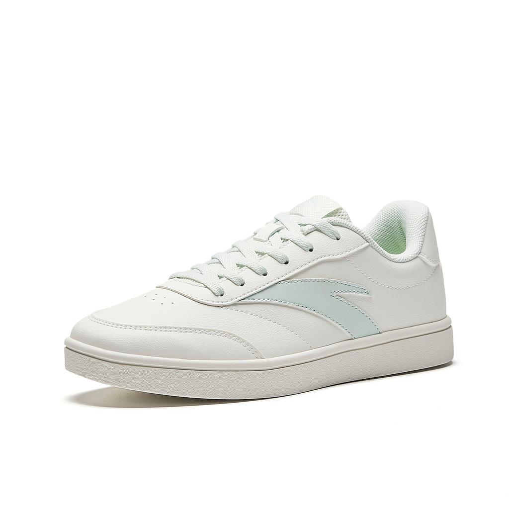 Anta Active Low Top Skateboard Shoes Women's Ivory White/Oxygen Green 922618099-9