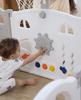 UBRAVOO Foldable Playpen with Mini Basketball Hoop and 50 Colorful Ball Pit, Baby and Toddler Car Playpen, Fun Indoor Activity Center