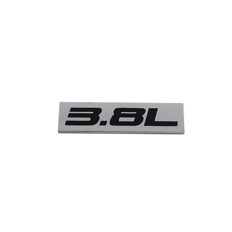 Premium 3.8L 3.8 L for Universal car Engine Hood Fender trunk Tail Rear Bonnet Nameplate Decal Emblem Badge Sticker