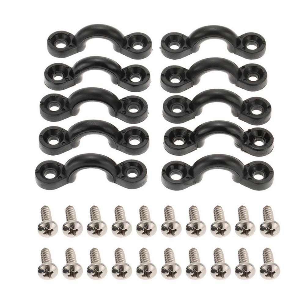 10 piece C-Deck Rope Buckle Kayak Seat Head Handle Buckle Screws Mount lace-up Kayak rigging Kit accessories