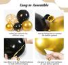 Black Gold Balloon Chain Package Graduation Season Themed Balloon Combination Birthday Party Black Gold Balloon Set