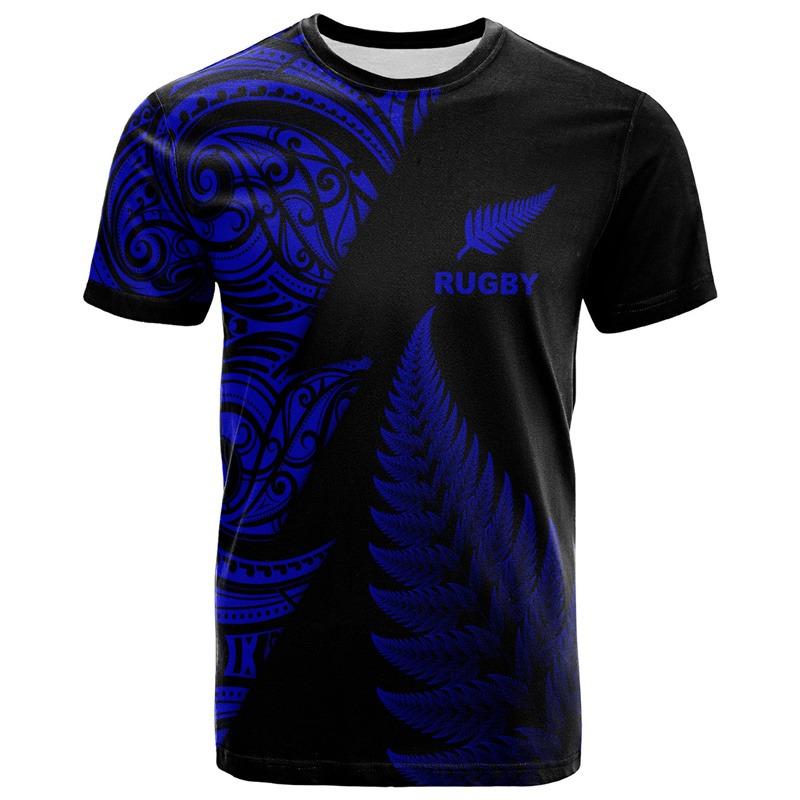3D Neuseeland Maori Rugbyball Druck T-Shirt Sport Fitness Schnelltrocknende T-Shirts Für Männer Mode Hawaiianische Gym Kleidung Top