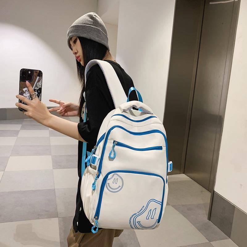 Schoolbag new student college style schoolbag trendy couple backpack large capacity fashion simple casual backpack