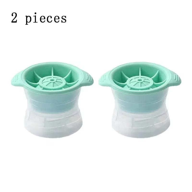 2KS Silikonová kulová forma na ledové kostky Bar Whisky Kruhová kulová forma na ledové kostky Vertikální silikonová forma na ledový hokej Forma na led