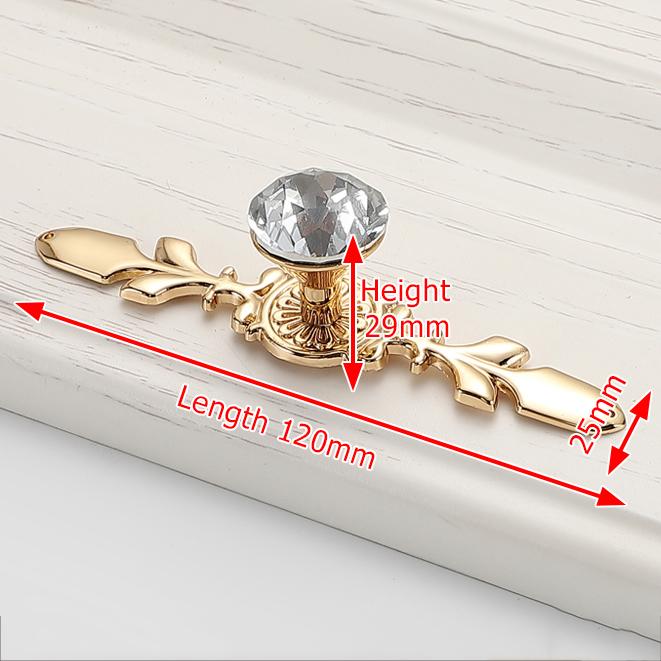 KAK Luxury Diamond Crystal Handles Shoebox Cabinet Handles Closet Door Drawer Knobs Wardrobe Pulls Pullers With Screws Hardware