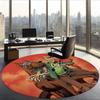 Scooby (19) Round Office Rug Decorative Floor Rug for Office Bedroom Living Room and Home Space