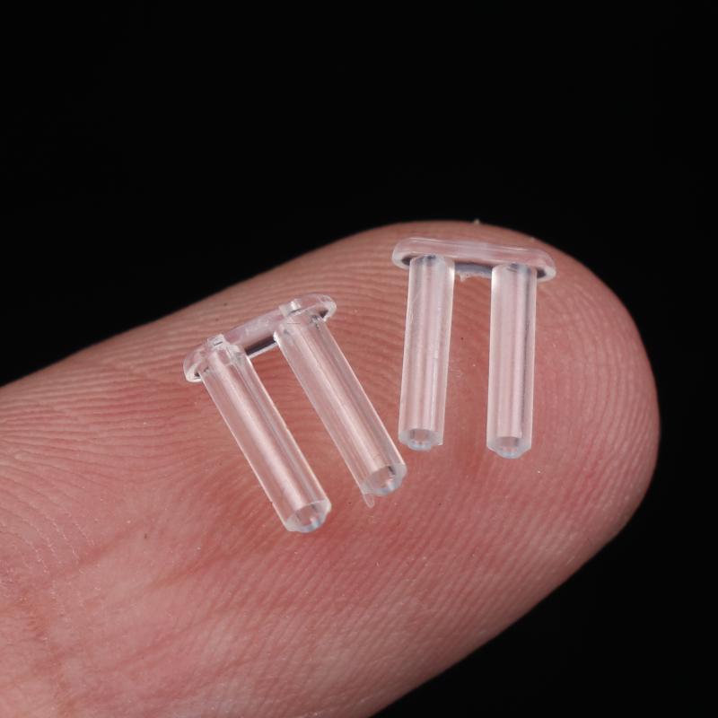 100 Peças Óculos Sem Aro Tampões Duplos de Borracha Buchas de Bloqueio Plástico para Óculos Pinos de Dupla Bucha Acessórios de Reparo para Óculos