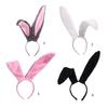 Adult Teens Cute Christmas Rabbit Ears Shape Headband Plush Hair Hoop Makeup Live Broadcast Cosplay Party Headpieces