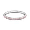 Pink CZ Eternity Band Women Wedding Ring  - 925 Sterling Silver