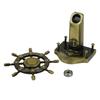 1PCS Glossy Ship Wheel Statue Retro Style Boat Steering Model Nautical Rudder Ornament  Homes