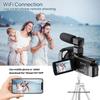 4K Camcorder UHD Video Camera 48MP WiFi IR Night Vision, 16X Digital Zoom.