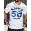 Men's T-Shirt - Vintage Baseball Jersey for Sports Fans, Casual Round Neck Tee with Print, Machine Washable for - Wear, New Arrival for Gym, Everyday