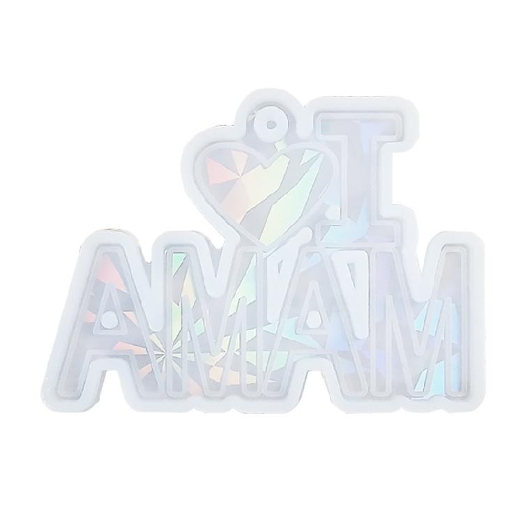 Mother Day Keychain Pendant Mold DIYs Crystal Epoxy Silicone Mold Jewelry Tool