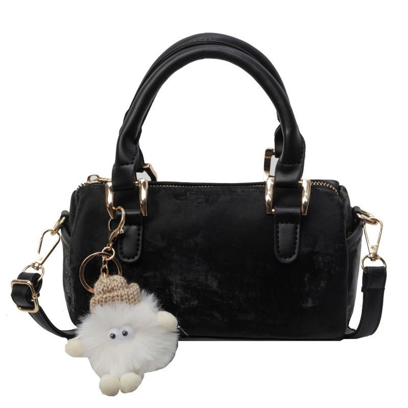 IELGY Textured Versatile Shoulder Crossbody Bag, Portable Boston Pillow Bag