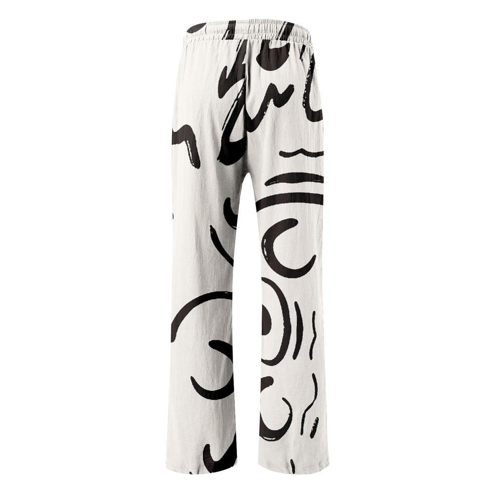 Pants For Women Flowy Summer High Waisted Wide Leg Print Pant Casual Pants