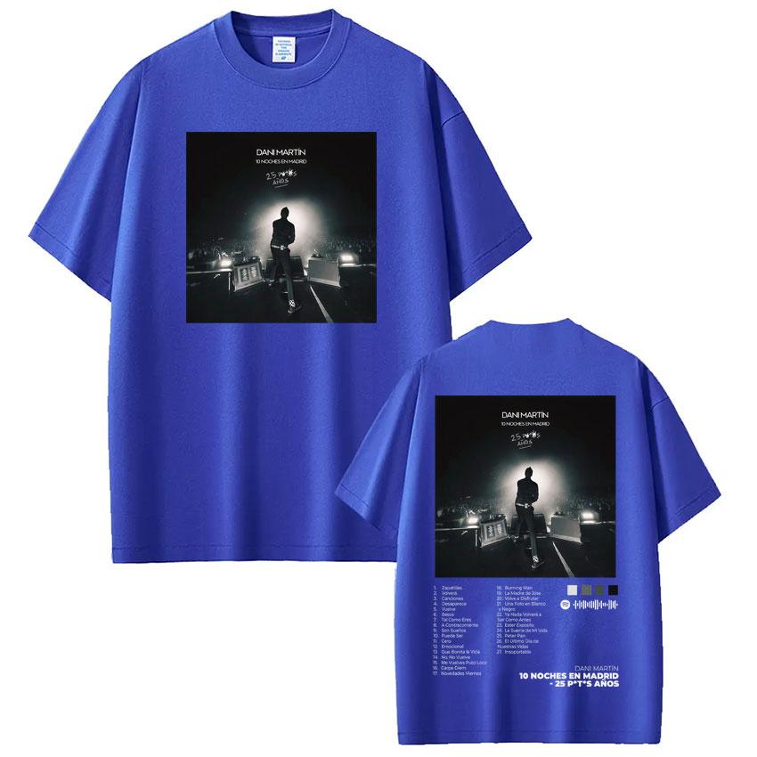 Singer Dani Martín Album 2026 Graphic Tee Men Women Vintage Hip Hop T Shirt Cotton Short Sleeve Oversized Fashion Loose Tshirts