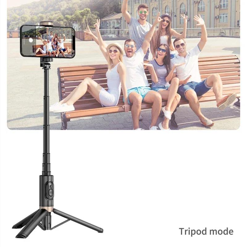 Bluetooth Selfie Stick Foldable Wireless Tripod with Bluetooth Shutter Monopod Live Photograph for iPhone 15 14 Samsung S24 S23