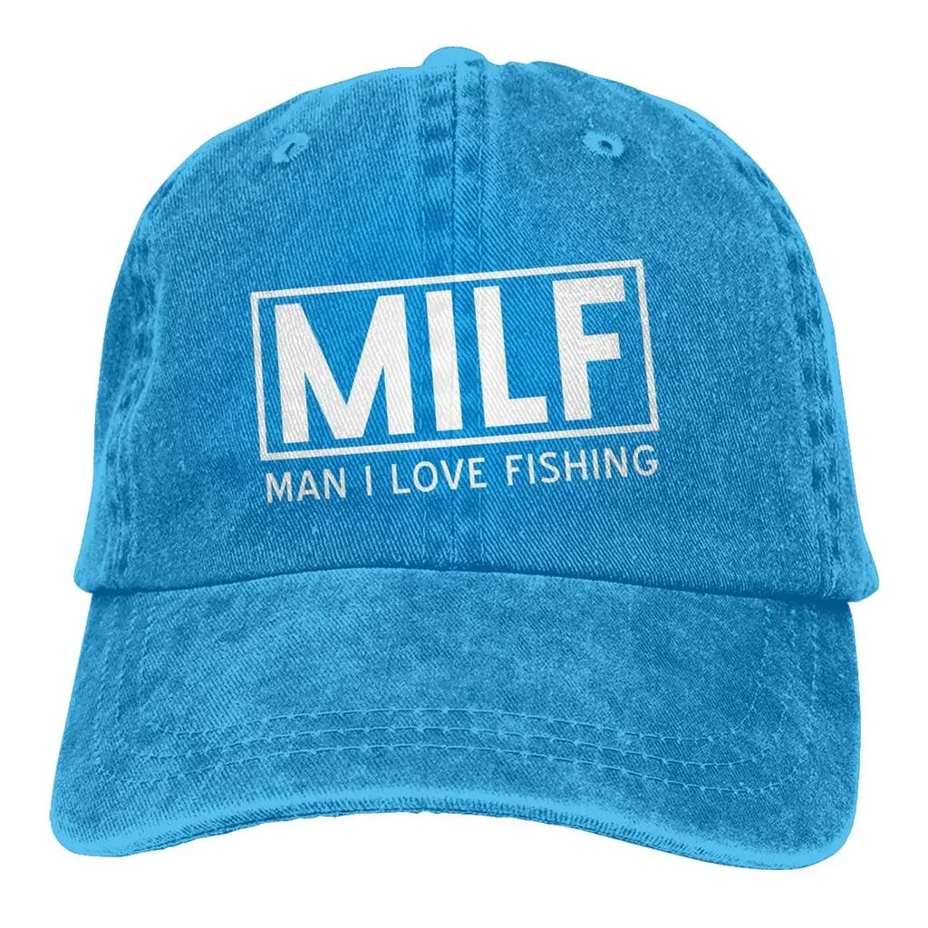 2026 MILF MEME KUNST Mehrfarbige Kappe Schirmmütze Herren Damen Cowboyhut Mann Ich Liebe Angeln Baseballkappen Personalisierter Schirm Schutzmützen