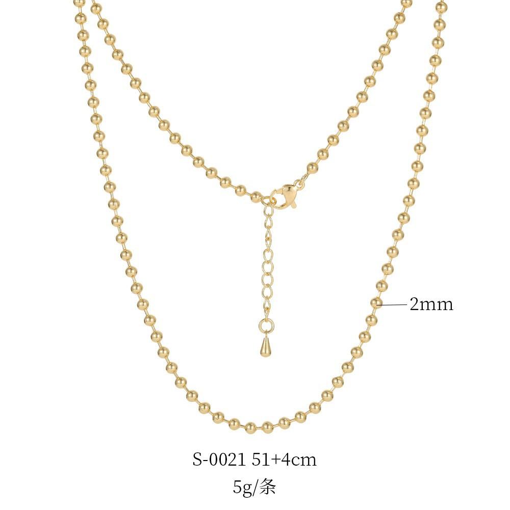 14K Gold Plated Copper DIY Plain Necklace Chain O Twist Snake Multiple Sizes