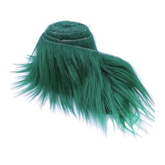 Fuzzy Kunstfellstreifen 5ft Zotteliger Plüschstoff Vorgeschnittener Streifen Flauschiger Nicht-Haarender Pelzstreifen für Zwergpuppenbärte Hutedges DIY-Bastelarbeiten Weihnachtsdeko