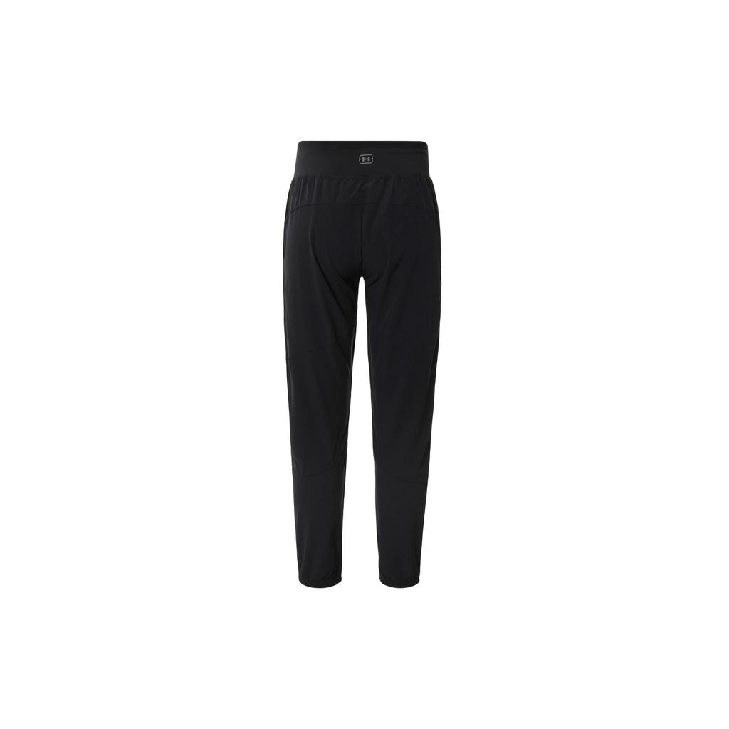 Under Armour Solid Color Elastic Waist Waterproof Breathable Casual Pants Women pants Black 1383557-001