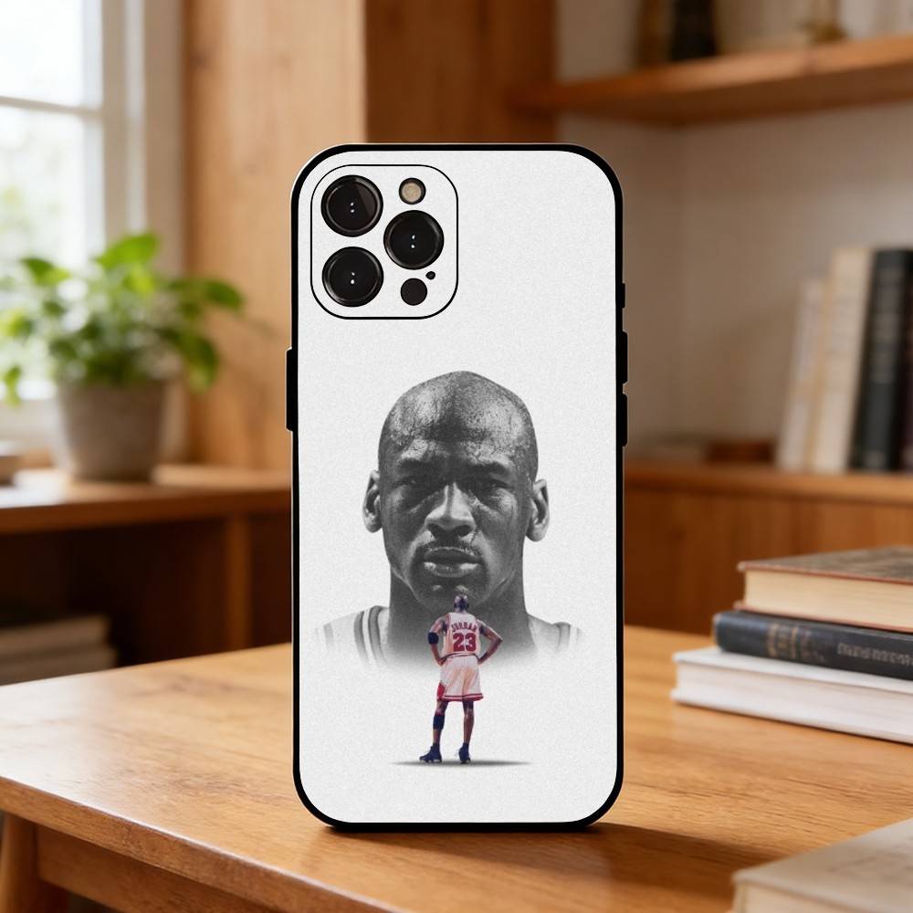 Cool and Classic J-Jordan Phone Case For iPhone17 16 15 14 13 12 11 Pro Max Plus,5G Soft Black Case