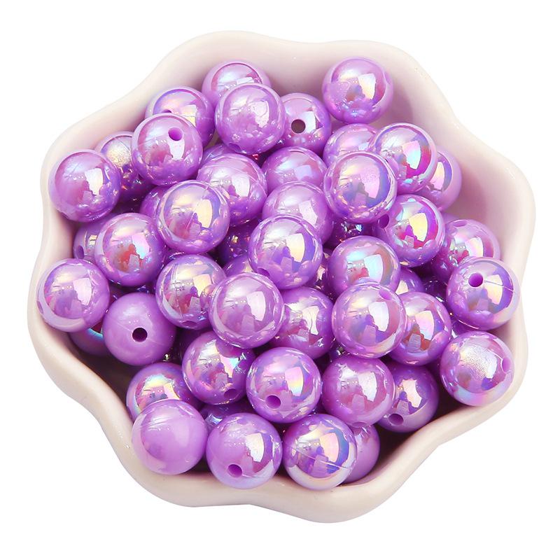 6/8/10mm AB Farbe Imitationsperlen Runde Perlen für DIY Basteln, Haarschmuck und Armbänder