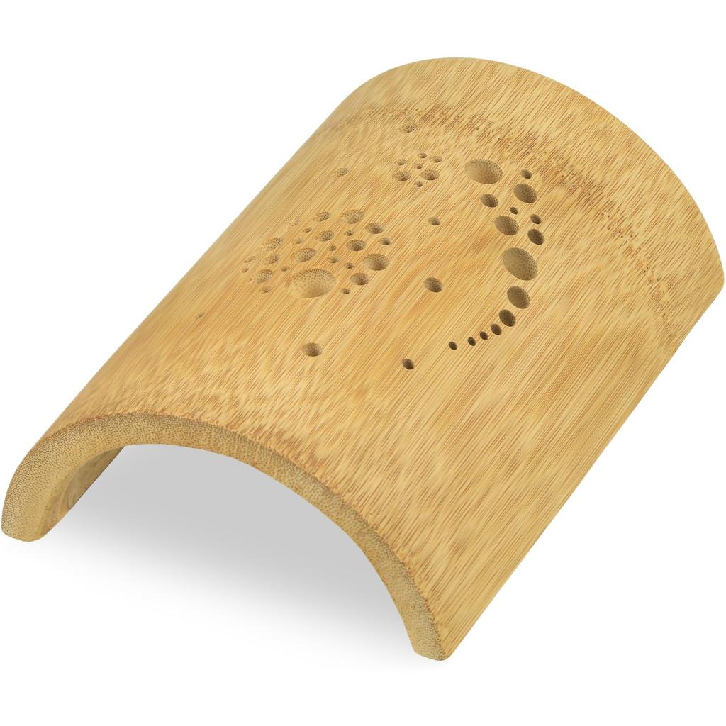 Morikuru Bamboo Pillow, Made In Japan, 20cm, Soot Bamboo, Moon Pattern, Bamboo Neck Pillow, Firm Bamboo Pillow, Bamboo Pillow, SG Wonder Zone