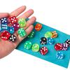 10pcs 14mm Round Corner Game Dice Set with Bag 6-Sided Acrylic Transparent Dices for Tabletop Game Entertainment Party Games TMZ