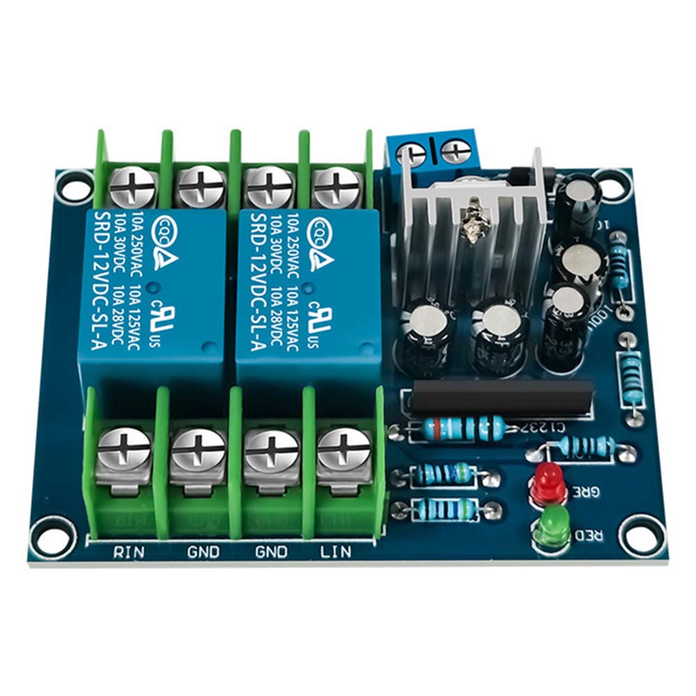 Dual Channel 10A Speaker Protection Circuit Board with Audio Relay for Reliable Speaker Safety and Controlled Power On Delay