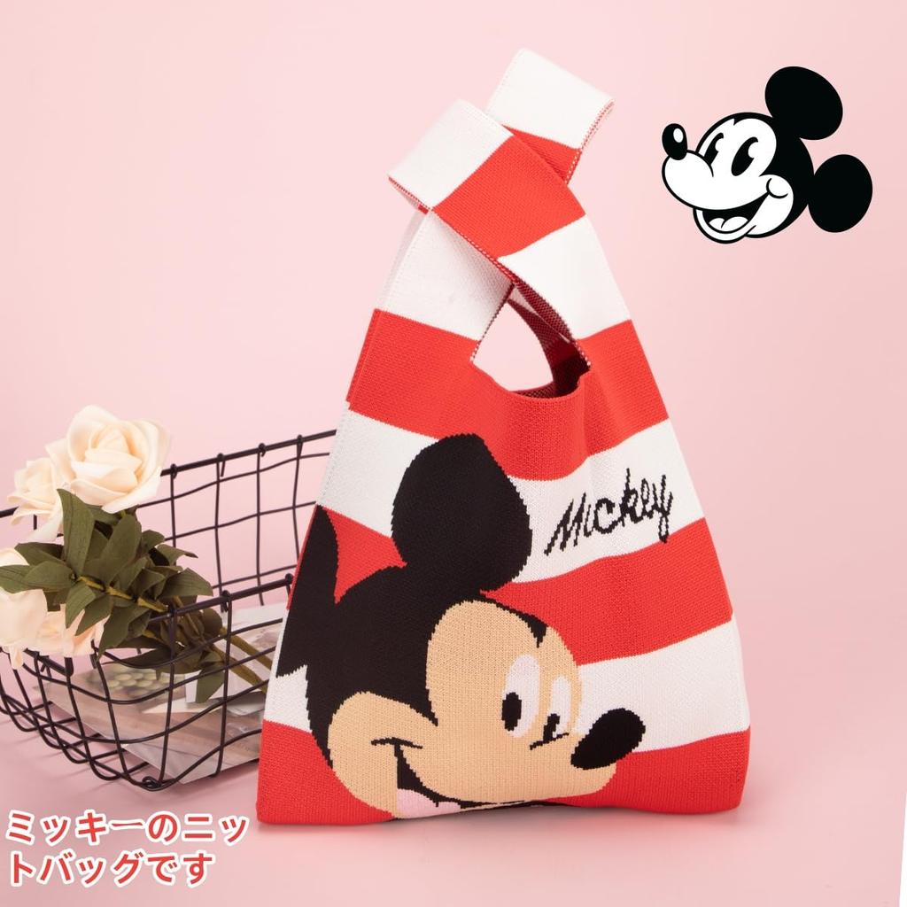 [MESUCA] Disney Official Authorized Dealer Mickey Portable Bag Portable and Foldable Mini Tote Bag Canvas Tote Bag Small Adult Cute Stylish Ladies