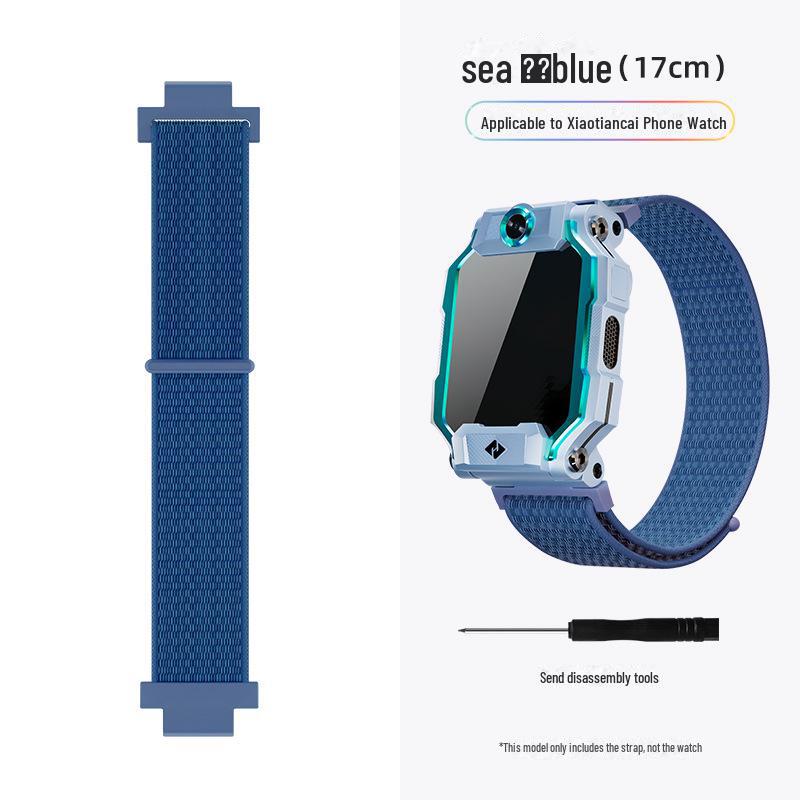 

Совместимый нейлоновый ремешок на липучке для умных часов Xiaotiancai Z1/Z7/Z8/Z9/Z6/D2/Z5 17cm морской синий