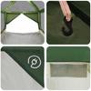 Inner Tent for 7 Persons with Roof Green and Grey 300 x 300 x 250 cm