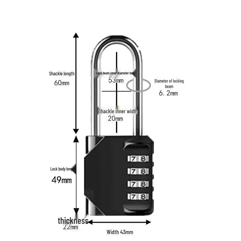 Creative Bull Head 4-Digit Zinc Alloy Password Padlock for Warehouse Gates
